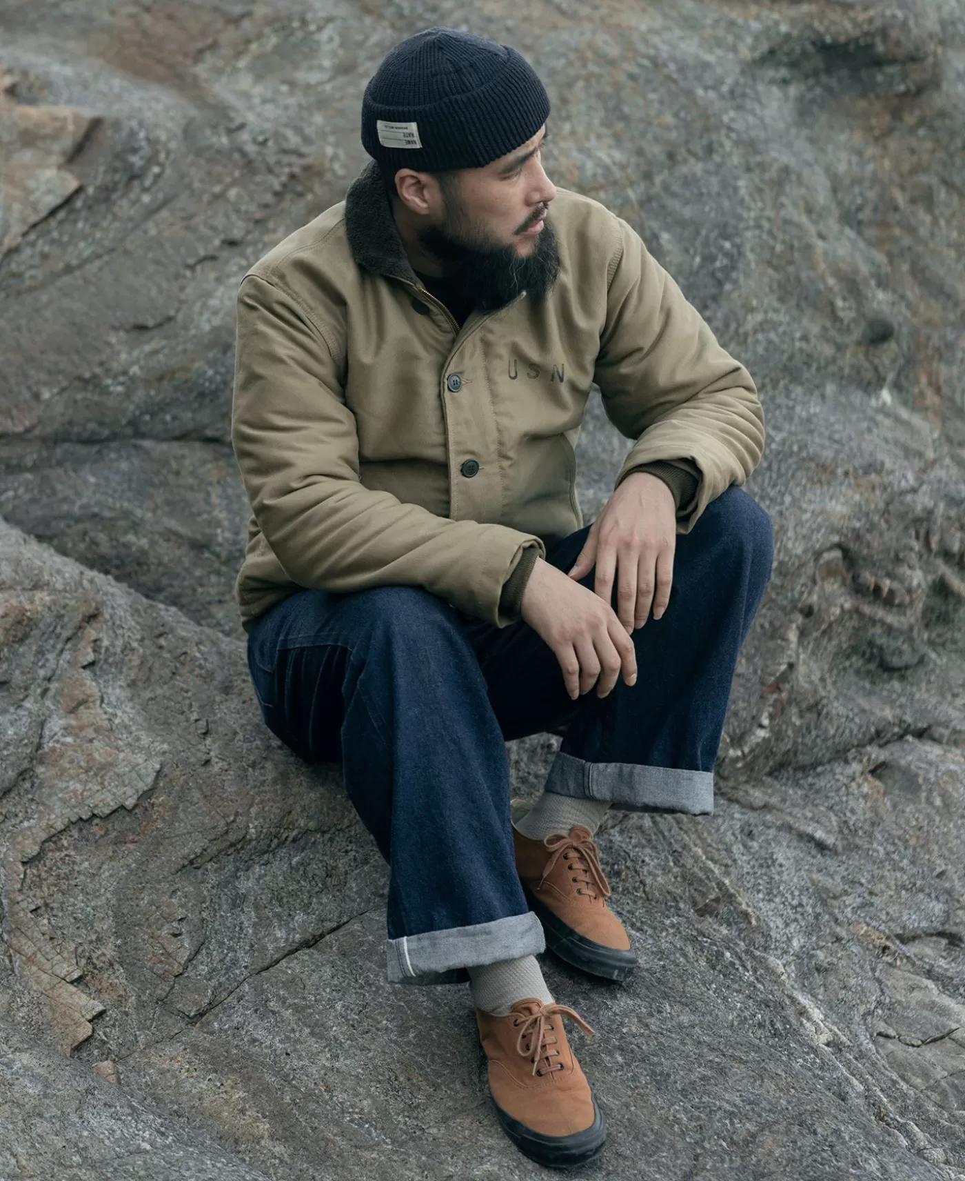 Store 1940s USN 3rd Type N-1 Woolen Deck Jacket - Stencil Jackets & Coats