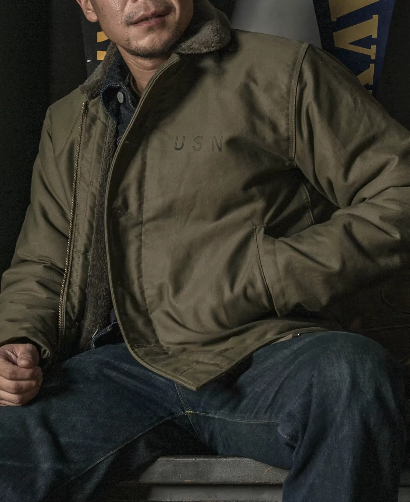 Best 1940s USN 3rd Type N-1 Woolen Deck Jacket - Stencil Jackets & Coats