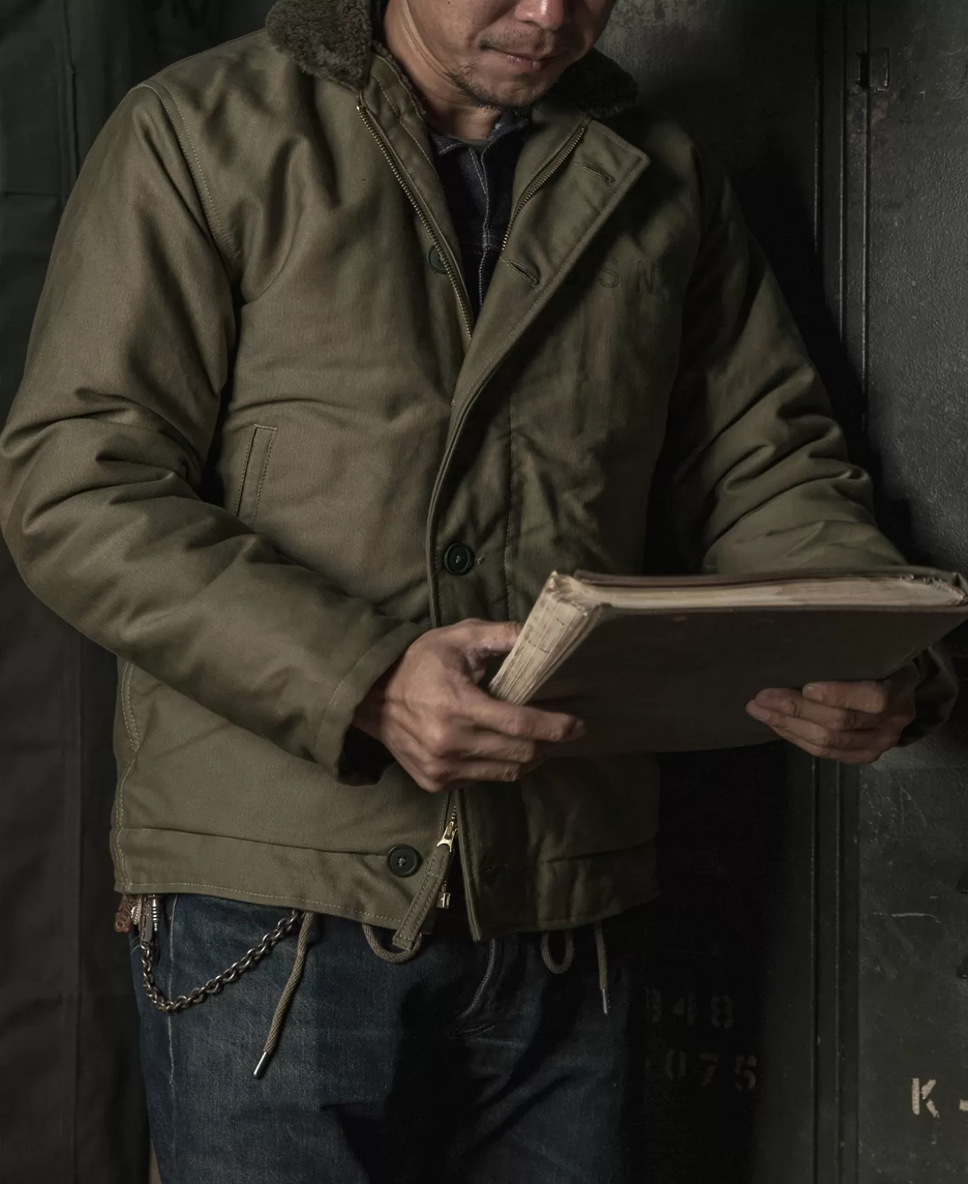 Best 1940s USN 3rd Type N-1 Woolen Deck Jacket - Stencil Jackets & Coats