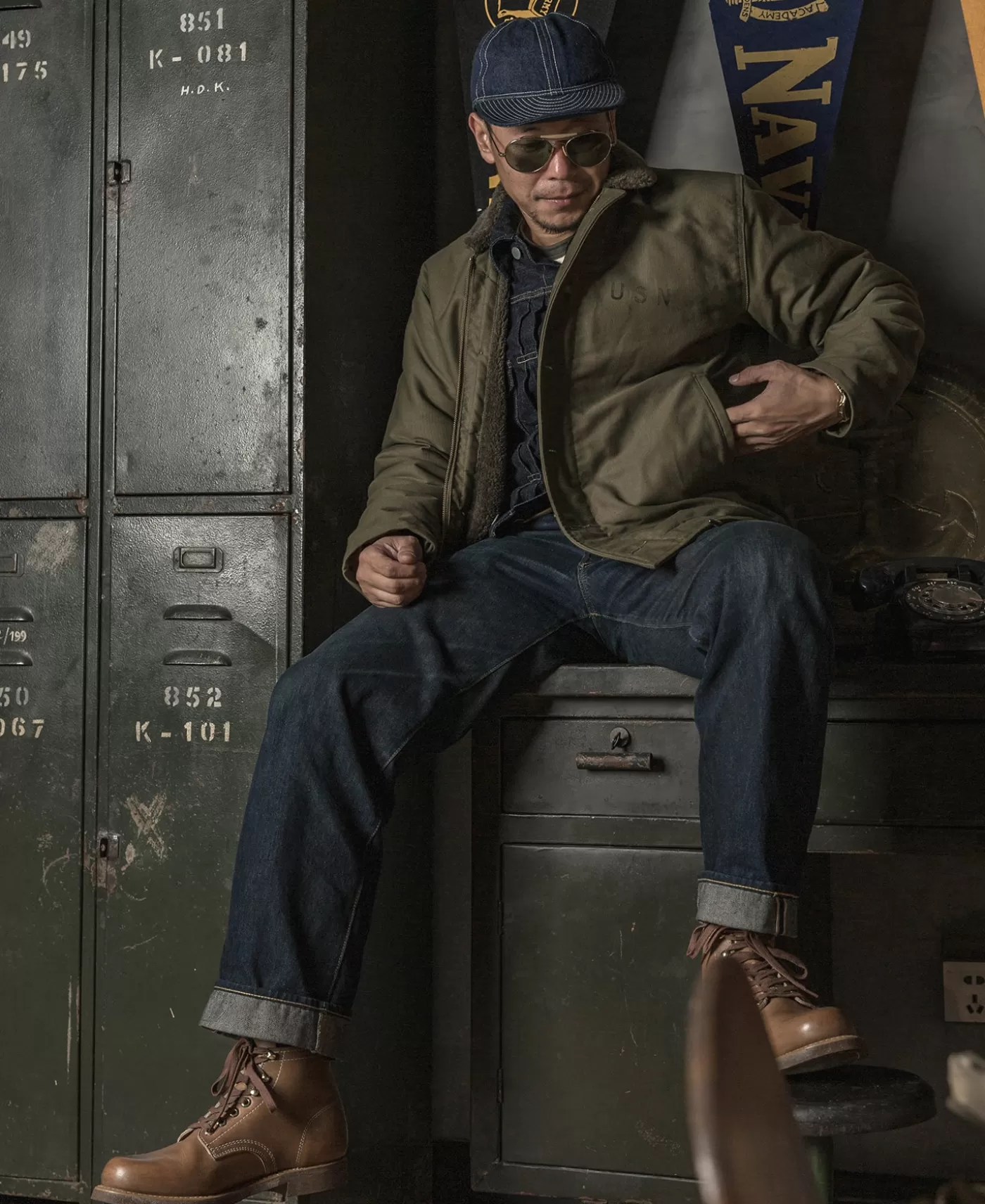 Best 1940s USN 3rd Type N-1 Woolen Deck Jacket - Stencil Jackets & Coats