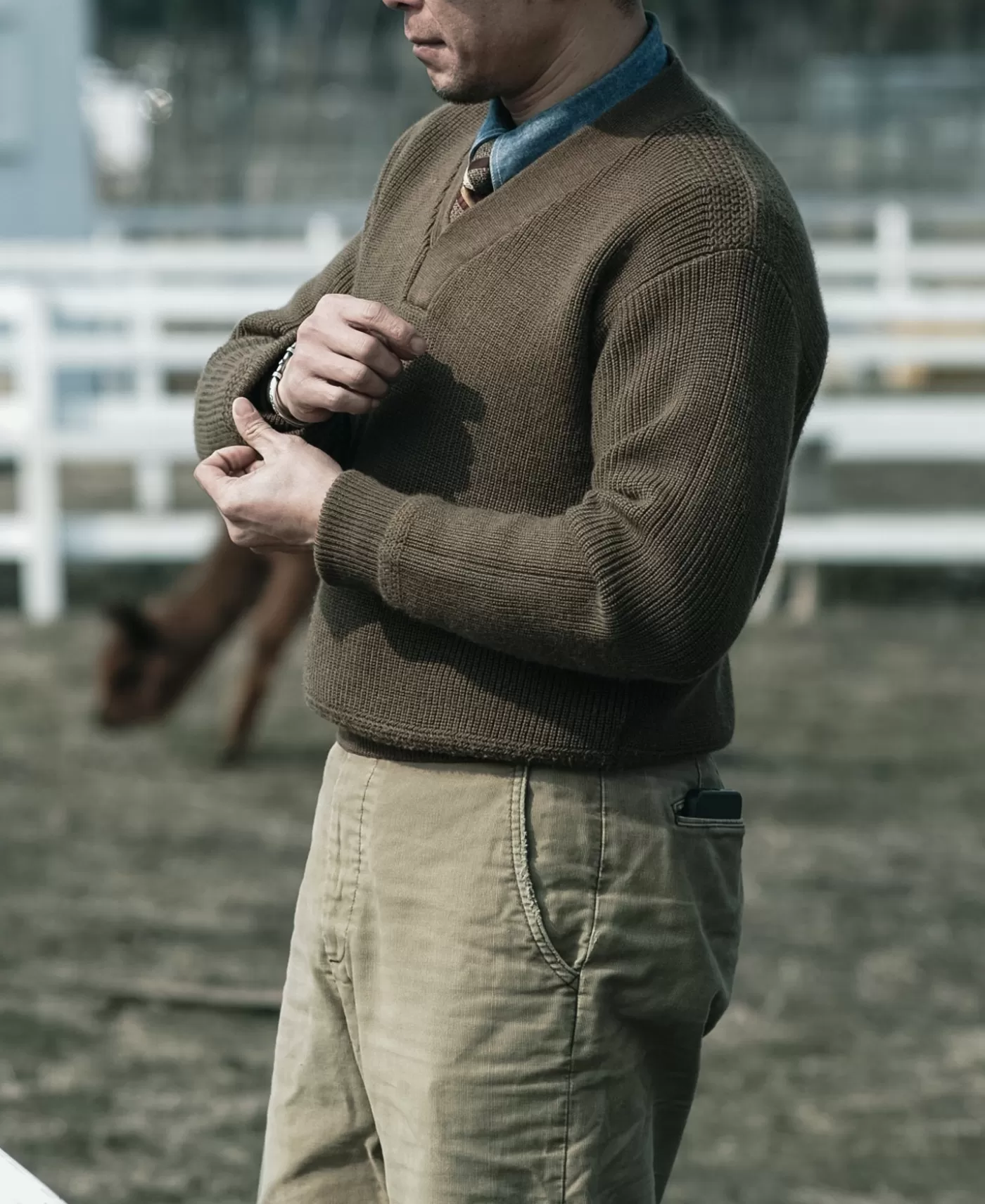 Cheap USAAF Type A-1 V-neck Mechanics Sweater - Knitwear