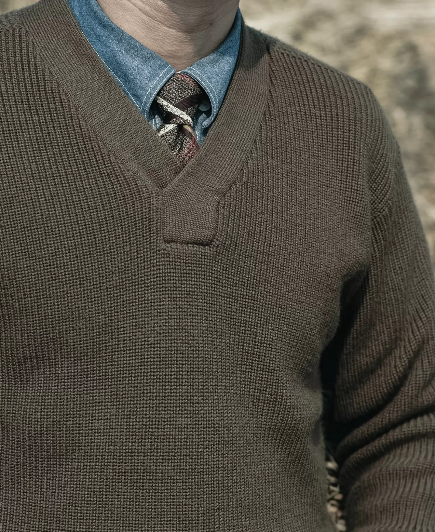 Cheap USAAF Type A-1 V-neck Mechanics Sweater - Knitwear