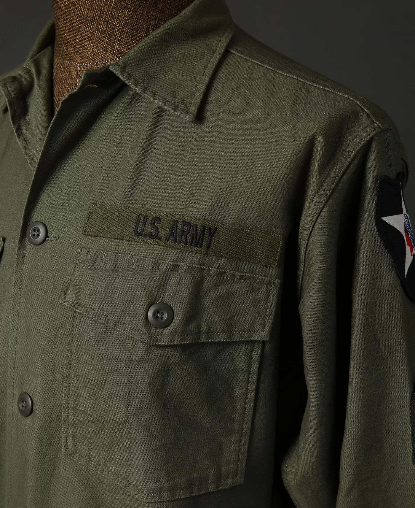 Outlet Vietnam War US Army OG-107 Fatigue Utility Shirt - Im Jin Scouts Long Sleeve Shirts