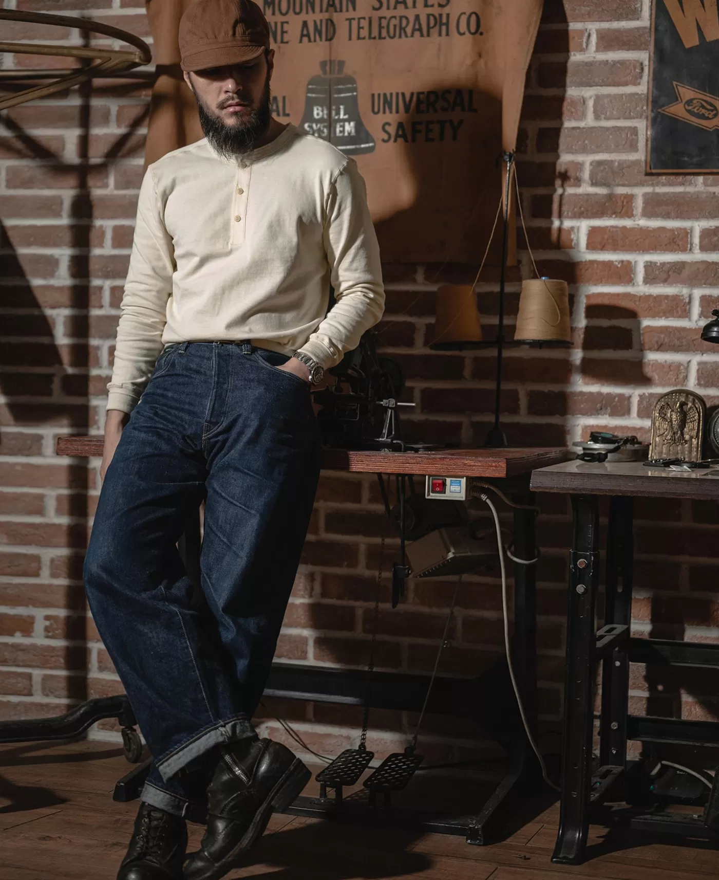Outlet Vintage Long Sleeve Henley Shirt - Long Sleeve T-Shirts | Henleys