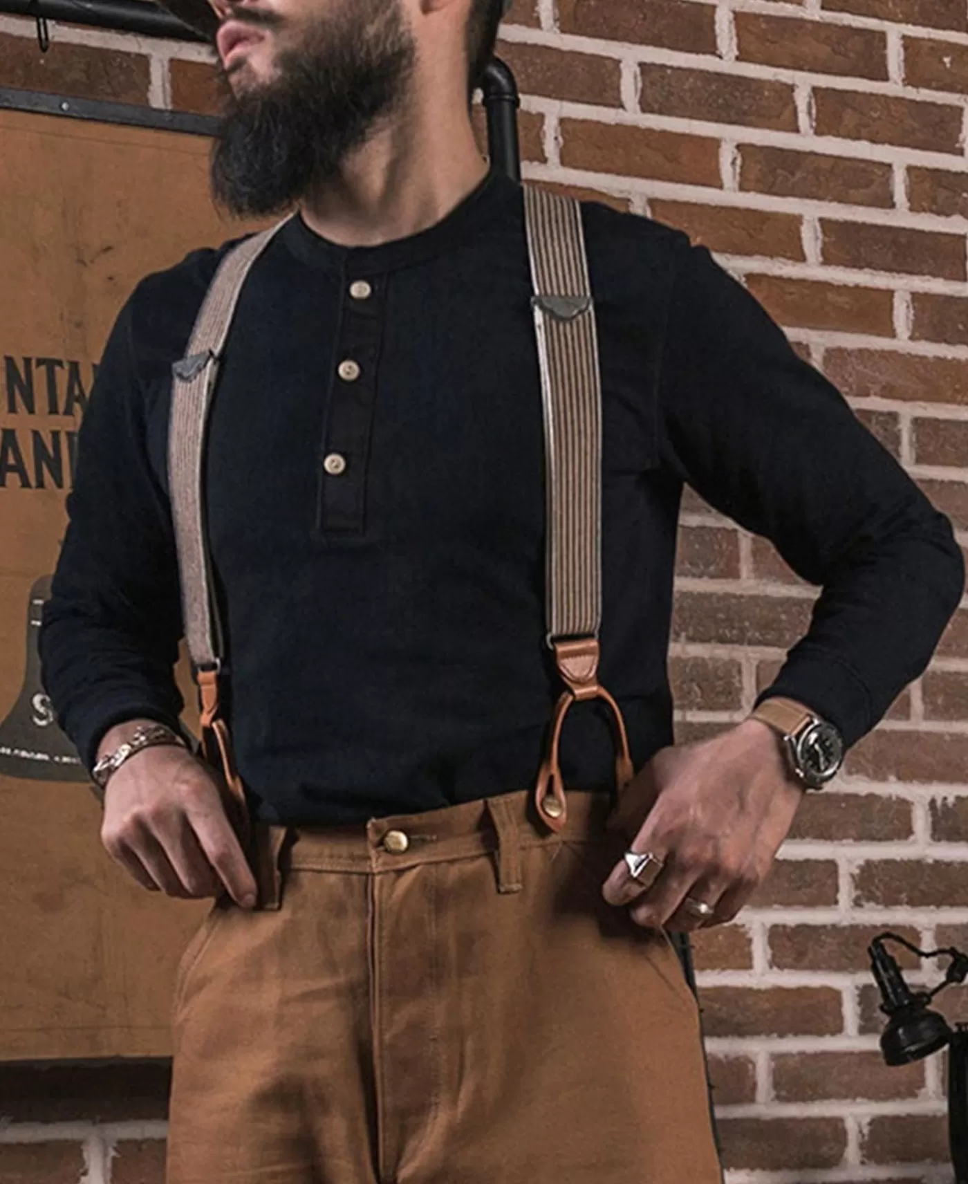 Outlet Vintage Long Sleeve Henley Shirt - Long Sleeve T-Shirts | Henleys