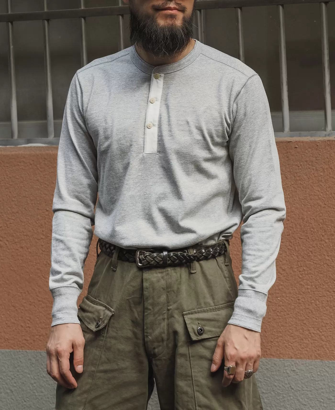 Store Vintage Long Sleeve Henley Shirt - Long Sleeve T-Shirts | Henleys