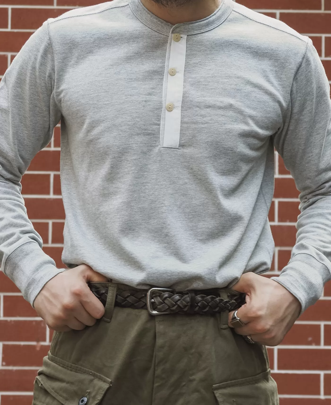 Store Vintage Long Sleeve Henley Shirt - Long Sleeve T-Shirts | Henleys