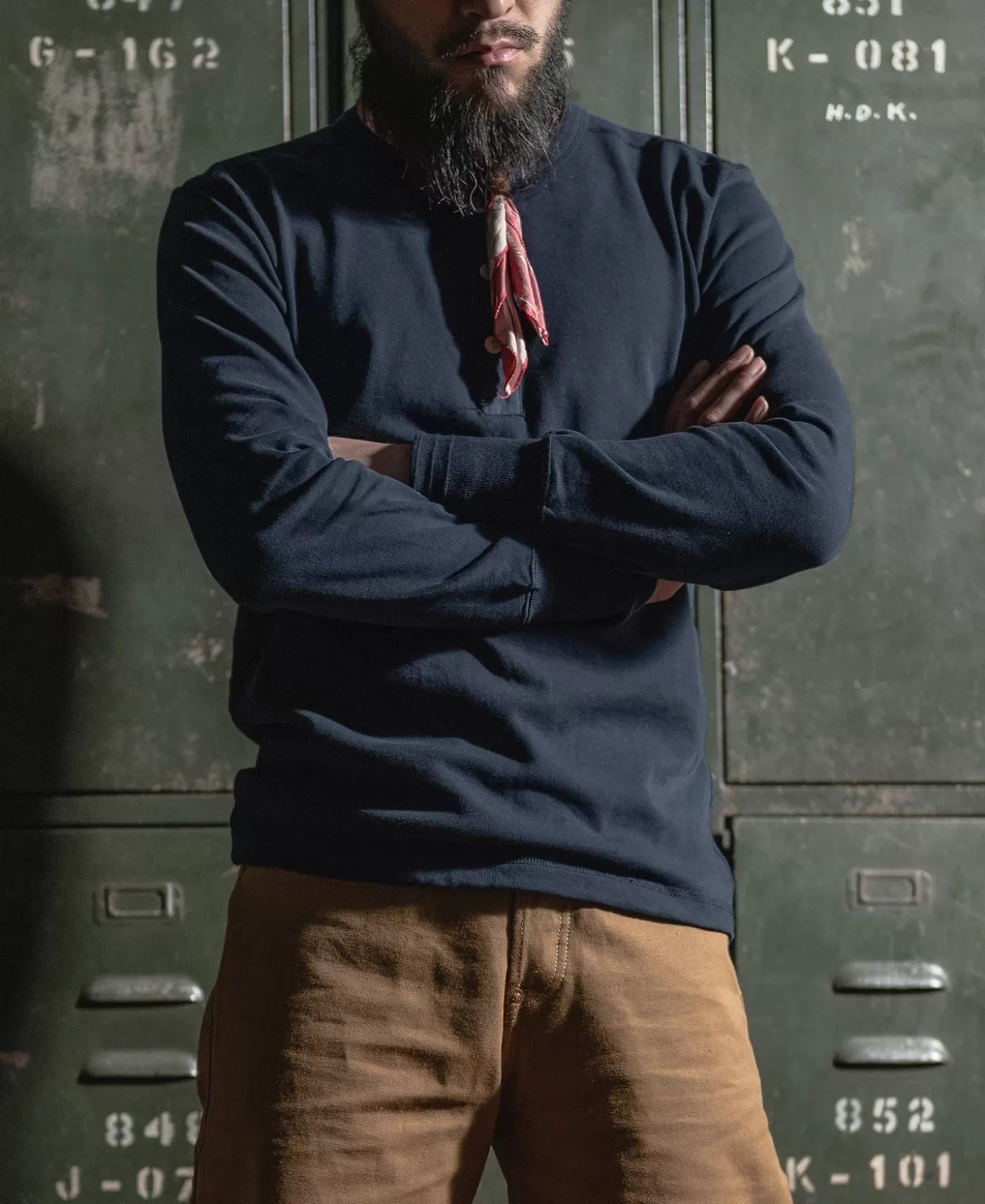 Clearance Vintage Long Sleeve Henley Shirt - Long Sleeve T-Shirts | Henleys